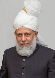 Hazrat Mirza Masroor Ahmad, the head of the Worldwide Ahmadiyya Muslim Community